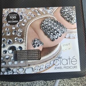 Ciaté Jewel Pedicure Toe Gems - Silver Clear Rhinestone Feet Embellishments
